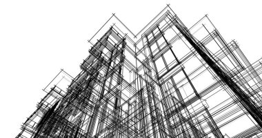 soyut mimari duvar kağıdı tasarımı, dijital konsept arkaplan