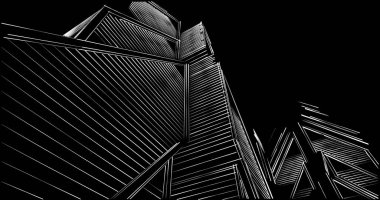 soyut mimari duvar kağıdı tasarımı, dijital konsept arkaplan