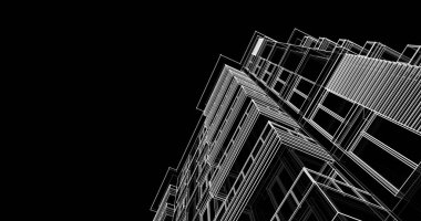 soyut mimari duvar kağıdı tasarımı, dijital konsept arkaplan