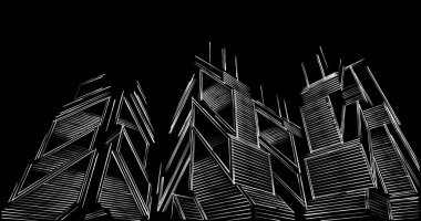 soyut mimari duvar kağıdı tasarımı, dijital konsept arkaplan