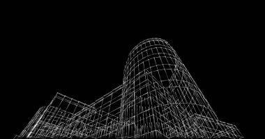 soyut mimari duvar kağıdı tasarımı, dijital konsept arkaplan
