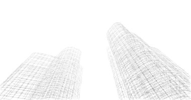 soyut mimari duvar kağıdı tasarımı, dijital konsept arkaplan