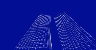 soyut mimari duvar kağıdı tasarımı, dijital konsept arkaplan