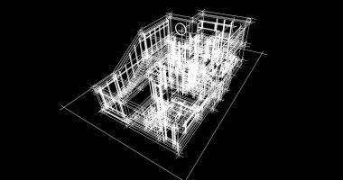 soyut mimari duvar kağıdı tasarımı, dijital konsept arkaplan