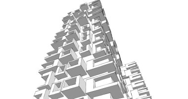 soyut mimari duvar kağıdı tasarımı, dijital konsept arkaplan
