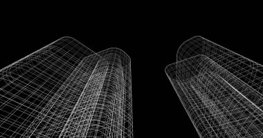 soyut mimari duvar kağıdı tasarımı, dijital konsept arkaplan