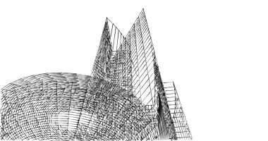soyut mimari duvar kağıdı tasarımı, dijital konsept arkaplan