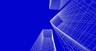 soyut mimari duvar kağıdı tasarımı, dijital konsept arkaplan