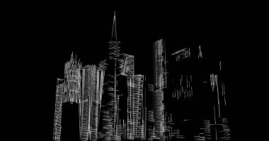 soyut mimari duvar kağıdı tasarımı, dijital konsept arkaplan