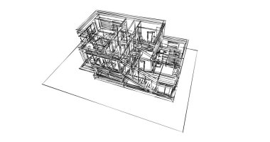 soyut mimari duvar kağıdı tasarımı, dijital konsept arkaplan