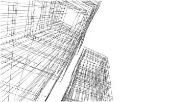 soyut mimari duvar kağıdı tasarımı, dijital konsept arkaplan