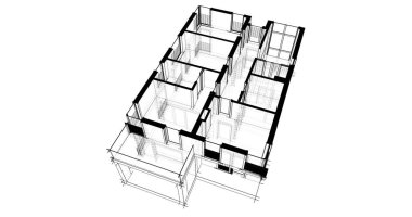 soyut mimari duvar kağıdı tasarımı, dijital konsept arkaplan