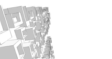 soyut mimari duvar kağıdı tasarımı, dijital konsept arkaplan