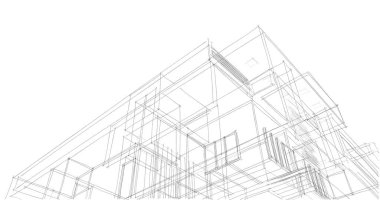 soyut mimari duvar kağıdı tasarımı, dijital konsept arkaplan