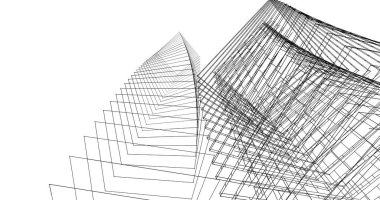 soyut mimari duvar kağıdı tasarımı, dijital konsept arkaplan