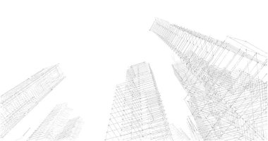 soyut mimari duvar kağıdı tasarımı, dijital konsept arkaplan