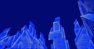 soyut mimari duvar kağıdı tasarımı, dijital konsept arkaplan