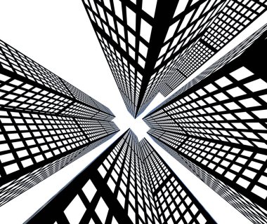 soyut mimari duvar kağıdı tasarımı, dijital konsept arkaplan