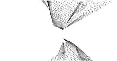 Mimari sanat konseptinde soyut çizgiler, minimum geometrik şekiller. 