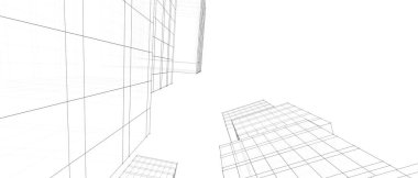 soyut mimari duvar kağıdı tasarımı, dijital konsept arkaplan