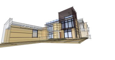 soyut mimari duvar kağıdı tasarımı, dijital konsept arkaplan