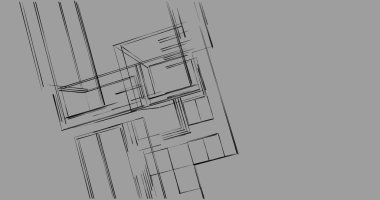 soyut mimari duvar kağıdı tasarımı, dijital konsept arkaplan