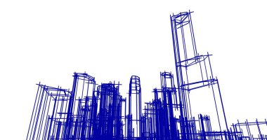soyut mimari duvar kağıdı tasarımı, dijital konsept arkaplan