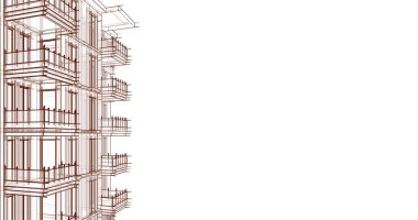 soyut mimari duvar kağıdı tasarımı, dijital konsept arkaplan