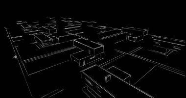 soyut mimari duvar kağıdı tasarımı, dijital konsept arkaplan