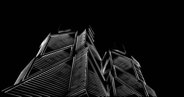 soyut mimari duvar kağıdı tasarımı, dijital konsept arkaplan