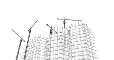 soyut mimari duvar kağıdı tasarımı, dijital konsept arkaplan