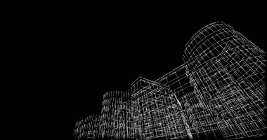 soyut mimari duvar kağıdı tasarımı, dijital konsept arkaplan