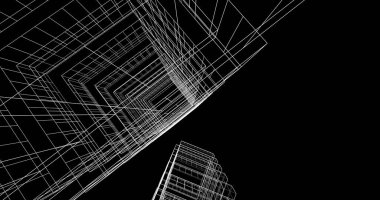 soyut mimari duvar kağıdı tasarımı, dijital konsept arkaplan