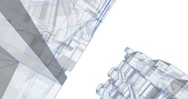 soyut mimari duvar kağıdı tasarımı, dijital konsept arkaplan