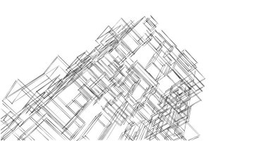 soyut mimari duvar kağıdı tasarımı, dijital konsept arkaplan