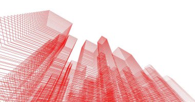 soyut mimari duvar kağıdı tasarımı, dijital konsept arkaplan