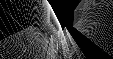 soyut mimari duvar kağıdı tasarımı, dijital konsept arkaplan
