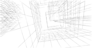 soyut mimari duvar kağıdı tasarımı, dijital konsept arkaplan