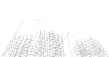 soyut mimari duvar kağıdı tasarımı, dijital konsept arkaplan