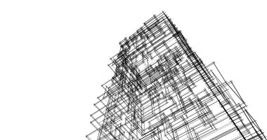 soyut mimari duvar kağıdı tasarımı, dijital konsept arkaplan