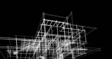 soyut mimari duvar kağıdı tasarımı, dijital konsept arkaplan