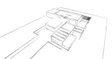 soyut mimari duvar kağıdı tasarımı, dijital konsept arkaplan