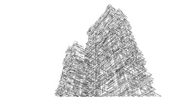 soyut mimari duvar kağıdı tasarımı, dijital konsept arkaplan