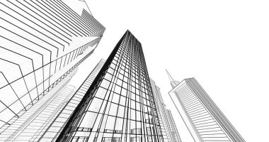 soyut mimari duvar kağıdı tasarımı, dijital konsept arkaplan