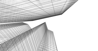 soyut mimari duvar kağıdı tasarımı, dijital konsept arkaplan