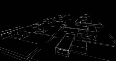 soyut mimari duvar kağıdı tasarımı, dijital konsept arkaplan