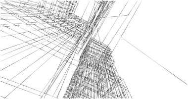 soyut mimari duvar kağıdı tasarımı, dijital konsept arkaplan