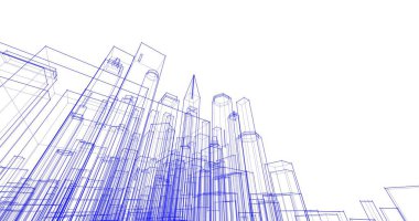 soyut mimari duvar kağıdı tasarımı, dijital konsept arkaplan