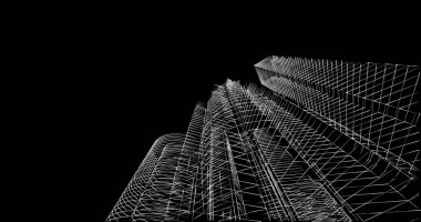 soyut mimari duvar kağıdı tasarımı, dijital konsept arkaplan