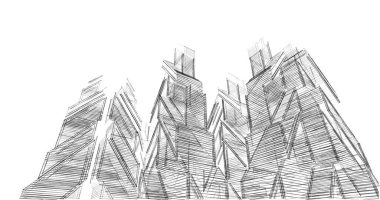 soyut mimari duvar kağıdı tasarımı, dijital konsept arkaplan